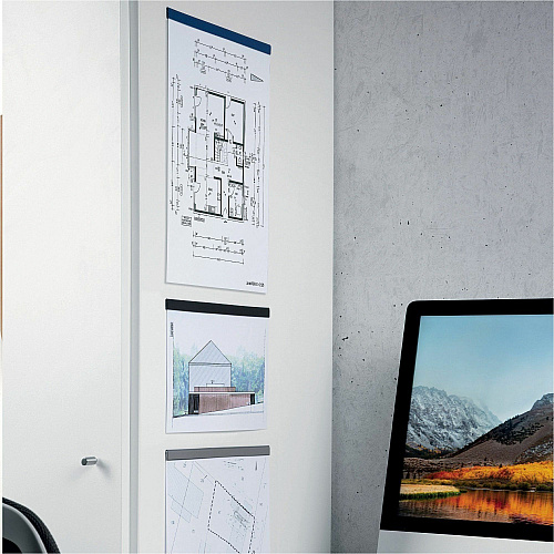DURABLE DURAFIX Rail Silver - For Document, Note, Whiteboard, Window, Door, Glass, Cabinet - 5 / Each (470723)