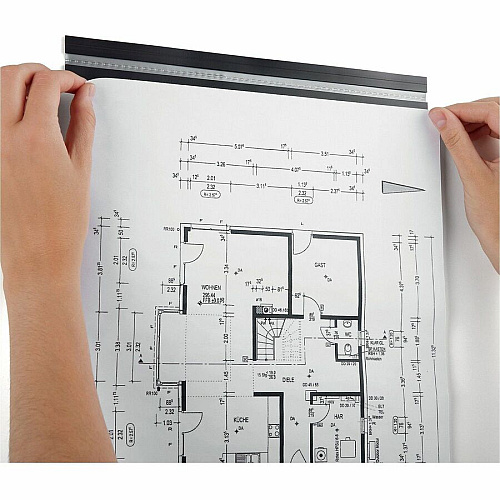 DURABLE DURAFIX Rail Silver - For Document, Note, Whiteboard, Window, Door, Glass, Cabinet - 5 / Each (470723)