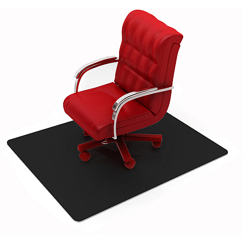 Advantagemat Black Advantagemat&reg; Black Vinyl Rectangular Chair Mat for Carpets - 48" x 60" Carpeted Floor - 60" Length x 48" Width x 0.090" Depth x 0.090" Thickness - Rectangular - Classic - Polyvinyl Chloride (PVC), Vinyl - Black - 1 E (FC114860LEBV)
