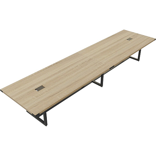 Mayline Mirella 16' Sitting-Height Conference Tables 1.6" Thickness Table Top, 29.5" Height x 16 ft Width x 47.3" Depth - Finish: Sand Dune - 1 Each (MRS16SDD)