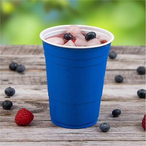 Solo 16 oz Plastic Cold Party Cups 16 fl oz - Round - Translucent - Polystyrene - Cold Drink, Party, Soda, Juice, Concession Stand - 50/Bag - 20 / Carton (P16)