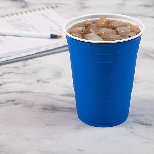 Solo 16 oz Plastic Cold Party Cups 16 fl oz - Round - Translucent - Polystyrene - Cold Drink, Party, Soda, Juice, Concession Stand - 50/Bag - 20 / Carton (P16)