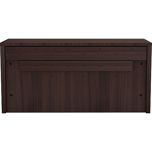Lorell Essentials Series Wall-Mount Hutch 17" Height x 36" Width x 15" Depth, x 1" Thickness Bottom Panel, x 1" Thickness Side Panel, x 0.6" Thickness Back Panel - Band Edge - Material: Laminate - Finish: Espresso Laminate (LLR18240)