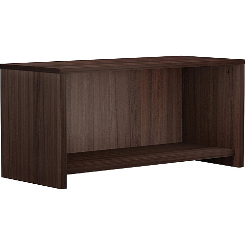 Lorell Essentials Series Wall-Mount Hutch 17" Height x 36" Width x 15" Depth, x 1" Thickness Bottom Panel, x 1" Thickness Side Panel, x 0.6" Thickness Back Panel - Band Edge - Material: Laminate - Finish: Espresso Laminate (LLR18240)
