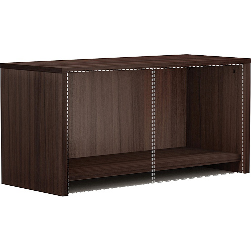 Lorell Essentials Series Wall-Mount Hutch 17" Height x 36" Width x 15" Depth, x 1" Thickness Bottom Panel, x 1" Thickness Side Panel, x 0.6" Thickness Back Panel - Band Edge - Material: Laminate - Finish: Espresso Laminate (LLR18240)