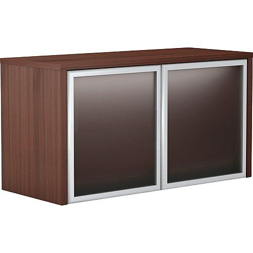 Lorell Essentials Series Wall-Mount Hutch 17" Height x 36" Width x 15" Depth, x 1" Thickness Bottom Panel, x 1" Thickness Side Panel, x 0.6" Thickness Back Panel - Band Edge - Material: Laminate - Finish: Espresso Laminate (LLR18240)