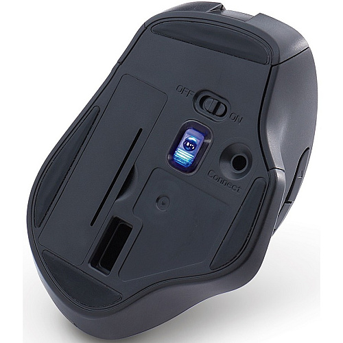 Verbatim Silent Ergonomic Wireless Blue LED Mouse - Red Blue LED/Optical - Wireless - Radio Frequency - 2.40 GHz - Red - USB - 1600 dpi - 6 Button(s) - 1 Each (70243)