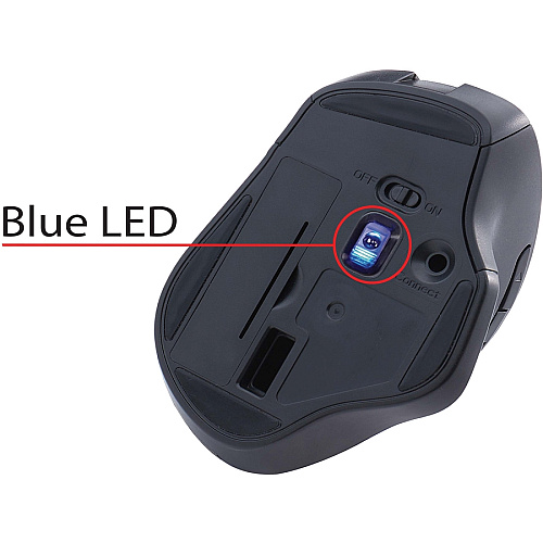 Verbatim Silent Ergonomic Wireless Blue LED Mouse - Dark Teal Blue LED/Optical - Wireless - Radio Frequency - 2.40 GHz - Dark Teal - USB - 1600 dpi - 6 Button(s) - 1 Each (70244)