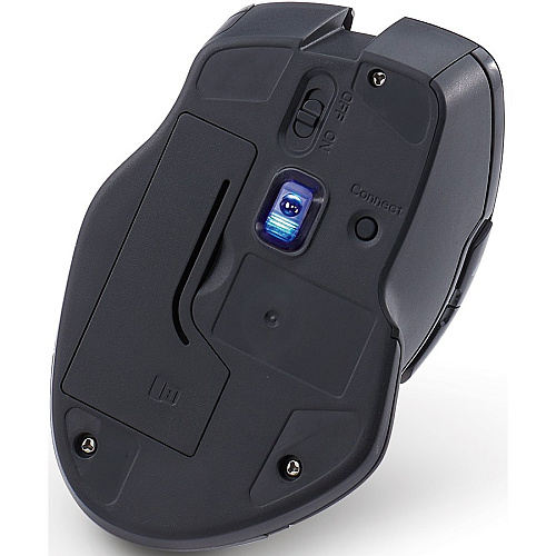 Verbatim USB-C&trade; Wireless Blue LED Mouse - Graphite Blue LED/Optical - Wireless - Radio Frequency - 2.40 GHz - Graphite - USB Type C - 1600 dpi - 6 Button(s) - 1 Each (70245)