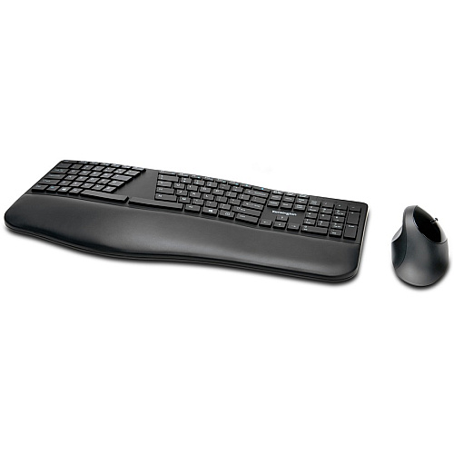 Kensington Pro Fit Ergo Wireless Keyboard/Mouse Wireless Bluetooth/RF - Wireless Bluetooth/RF - Compatible with Computer - 1 Each (75406)
