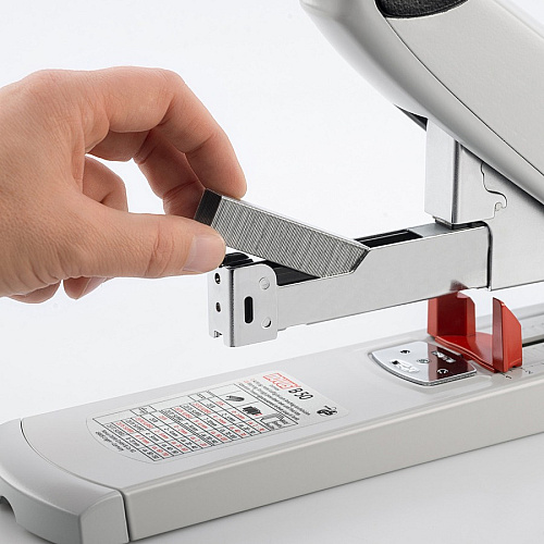 Novus B50 Heavy Duty Stapler Staples Upto 140 Sheet of 80g/m² Paper - 3" Throat Depth - Off White - Steel, Plastic - 1 Carton (0230060)