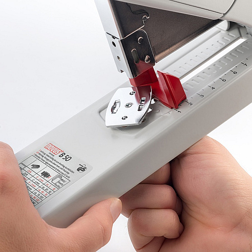 Novus B50 Heavy Duty Stapler Staples Upto 140 Sheet of 80g/m² Paper - 3" Throat Depth - Off White - Steel, Plastic - 1 Carton (0230060)