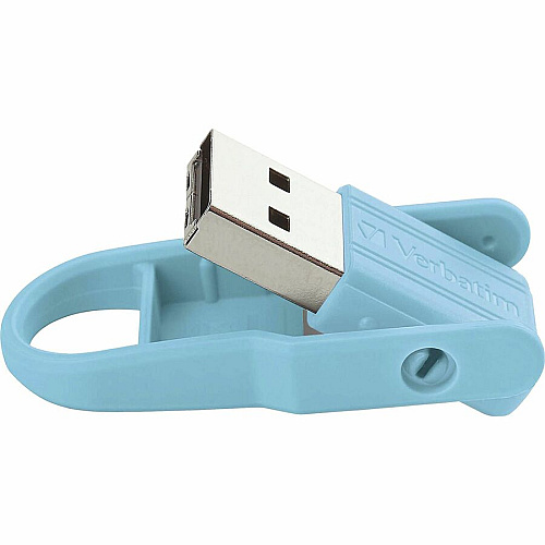 Microban 16GB Store 'n' Flip&reg; USB Flash Drive - 2pk- Berry, Blue 16 GB - USB 2.0 Type A - Blue, Berry - Lifetime Warranty - 2 / Pack (70377)