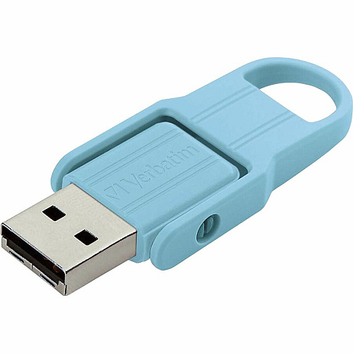 Microban 16GB Store 'n' Flip&reg; USB Flash Drive - 2pk- Berry, Blue 16 GB - USB 2.0 Type A - Blue, Berry - Lifetime Warranty - 2 / Pack (70377)