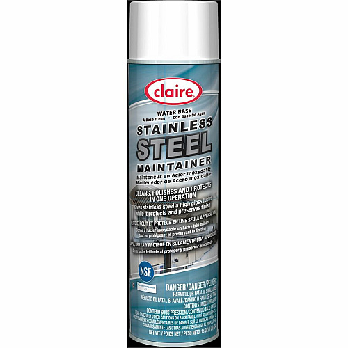 Claire Water-Base Stainless Steel Maintainer 20 fl oz (0.6 quart) - Lemon ScentCan - Water Based, Non-greasy, Oil-free, Easy to Use, Non-flammable - Milky White (CL844)