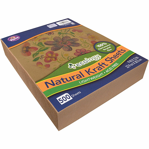Creativity Street Natural Kraft Sheets Drawing, Project, Art, Craft Project, Decoration - 500 Piece(s) - 2.10" Height x 9" Width x 12" Length - Natural - Kraft - 500 / Ream (5713)