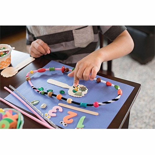Pacon&reg; Alphabet Beads Skill Learning: Alphabet - White, Black (3255)