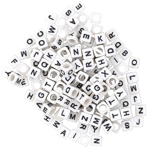 Pacon&reg; Alphabet Beads Skill Learning: Alphabet - White, Black (3255)