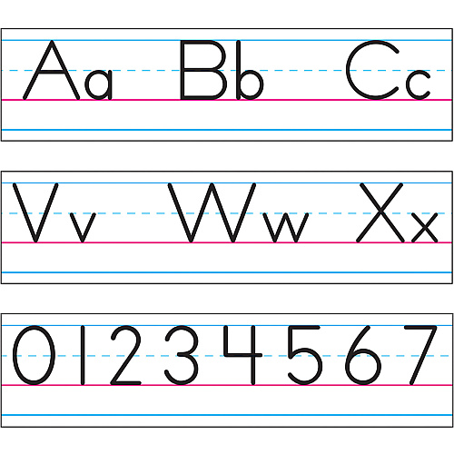 Trend Basic Alphabet Bulletin Board Set Learning Theme/Subject - 7 x Letter, 1 x Numbers Shape - Reusable, Durable - Multicolor - 1 Pack (1858)