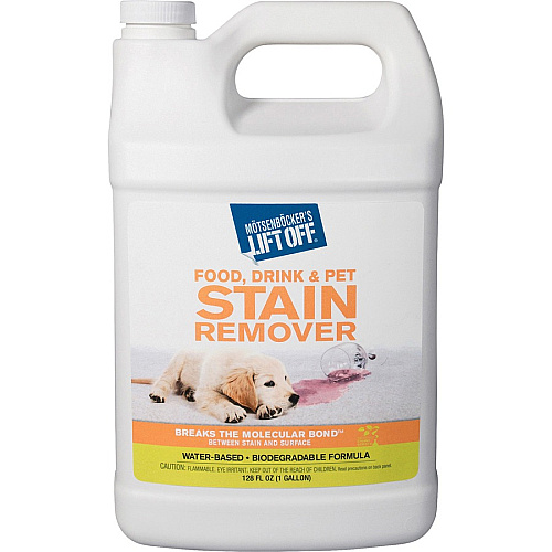 Motsenbockers Lift Off Mötsenböcker's Lift Off Food/Drink/Pet Stain Remover (4 128 fl oz (4 quart) - Environmentally Friendly - White Bottle - 4 / Carton 0601CT)