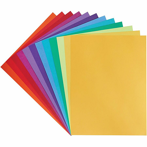 Tru-Ray Color Wheel Construction Paper Project - 144 Piece(s) - 12" Height x 9" Width x 1" Length - Yellow, Gold, Orange, Festive Red, Holiday Red, Magenta, Violet, Purple, Blue, Turquoise, Holiday Green, ... - 144 / Pack (6576)