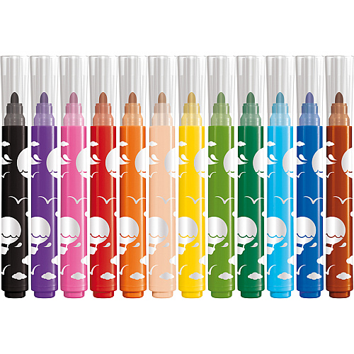 Maped Helix Color Peps My First Jumbo Markers 0.5 mm Jumbo Marker Point - Washable - Assorted Ink - Water Based - 12 / Pack (846020)