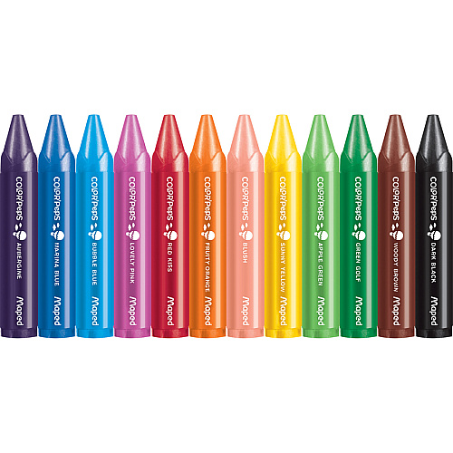 Helix Color Peps My First Wax Jumbo Crayons Assorted - 12 / Pack (861311)