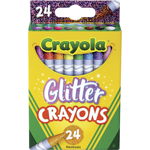 Crayola Glitter Crayons Assorted - 24 / Pack (523715)