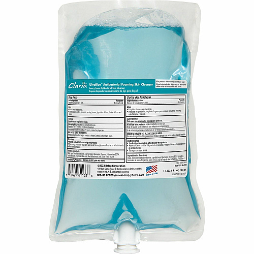 Betco Antibacterial Foaming Skin Cleanser Foam - 1.06 quart - Clean Ocean - Applicable on Hand - Anti-bacterial - 6 / Carton (7592900)