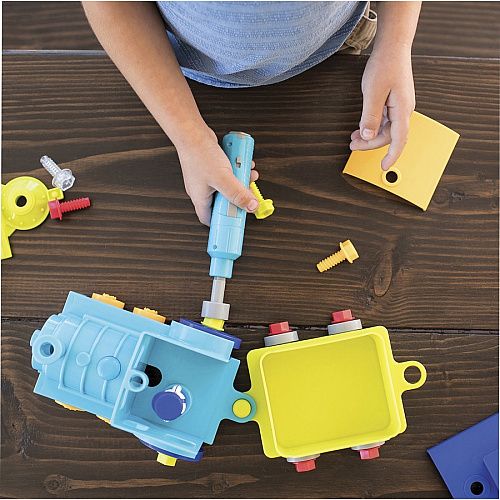 Educational Insights Design & Drill All Aboard Train Skill Learning: STEM, Construction, Fine Motor, Creativity, Imagination - 3 Year & Up - Multi (4175)