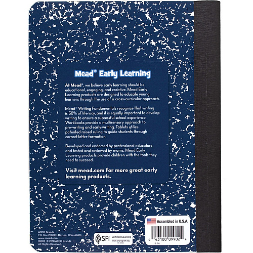 Mead Primary K-2 Creative Story Journal 100 Sheets - 200 Pages - Printed - Book Bound - 7 1/2" x 9 1/2" Sheet Size - Durable Cover, Manuscript Alphabet - 1 Each (09902)