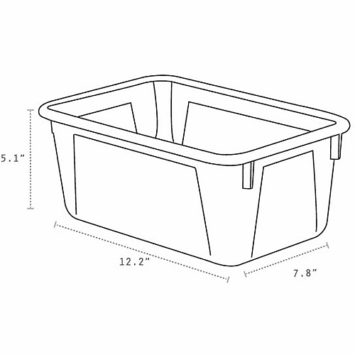Storex Crystal Clear Cubby Bin 5.18" Height x 7.80" Width x 12.09" Length - Clear - 5 / Carton (62464U05C)