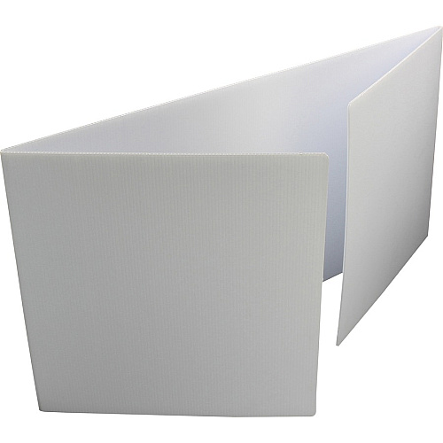 Flipside Products Flipside Tri-fold StudyCarrel 12" Height x 48" Width x 1.10" Length - White - Plastic - 12 / Pack (1997212)