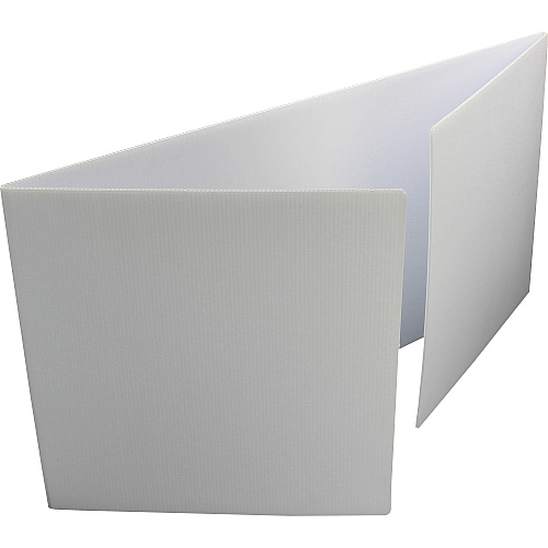 Flipside Products Flipside Tri-fold StudyCarrel 12" Height x 48" Width x 1.10" Length - White - Plastic - 12 / Pack (1997212)