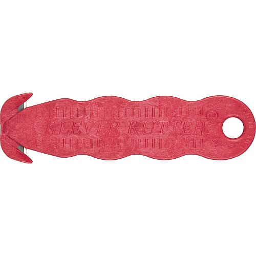 San Jamar Disposable Carton Opener Stainless Steel Blade - 8.3" Height x 2.8" Width x 0.2" Length - Contoured Grip, Disposable, Dual Blade, Dishwasher Safe - Red - 24 / Carton (KK403CT)