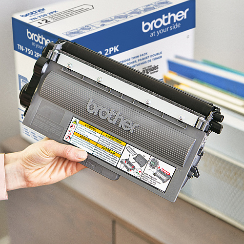 Brother TN-750 Original High Yield Laser Toner Cartridge - Twin-pack - Black - 1 Box (TN7502PK)