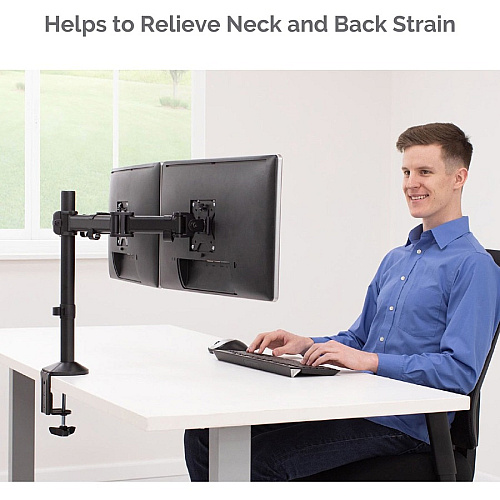 Fellowes Reflex Dual Monitor Arm 2 Display(s) Supported - 30" Screen Support - 48 lb Load Capacity - 1 Each (8502601)
