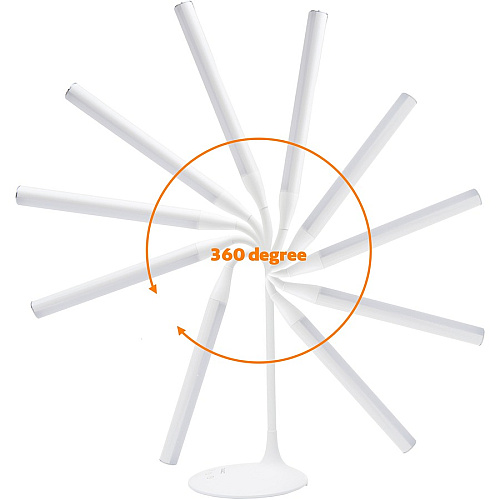 Data Accessories Company Desk Lamp 15" Height - 6 W LED Bulb - Desk Mountable - White - for Office, Home, Dorm (21634)