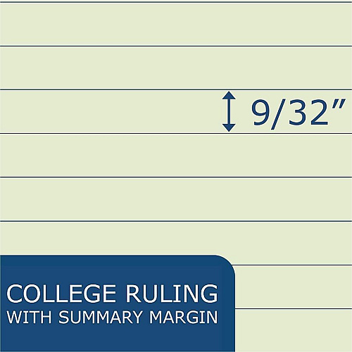 Roaring Spring Law Ruled Gummed Glue Top Legal Pads 50 Sheets - 100 Pages - Printed - Glued - Both Side Ruling Surface - Legal Ruled Red Margin - 3 Hole(s) - 15 lb Basis Weight - 56 g/m² Grammage - 11" x 8 1/2" Sheet Size - 0.25" Height x 8 (95134CS)
