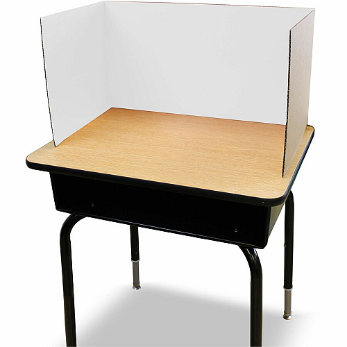 Flipside Products Flipside 12 x 48 Tri-fold Study Carrel 48" Width x 12" Height48" Length - Corrugated - White - 24 / Pack (6000524)