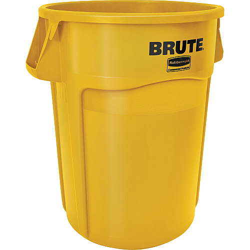Rubbermaid Commercial Brute 44-Gallon Vented Utility Containers 44 gal Capacity - Round - Water Resistant, Crack Resistant, Reinforced, UV Coated, Damage Resistant, Warp Resistant, Water Resistant, Durable, Handle, Tear Resistant - 31.5" Heig (264360YLCT)