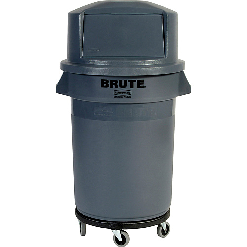 Rubbermaid Commercial Brute Easy Twist Round Dollies 350 lb Capacity - 5 Casters - Structural Foam - 18.30" Width x 6.60" Height - Black - 2 / Carton (264000BKCT)