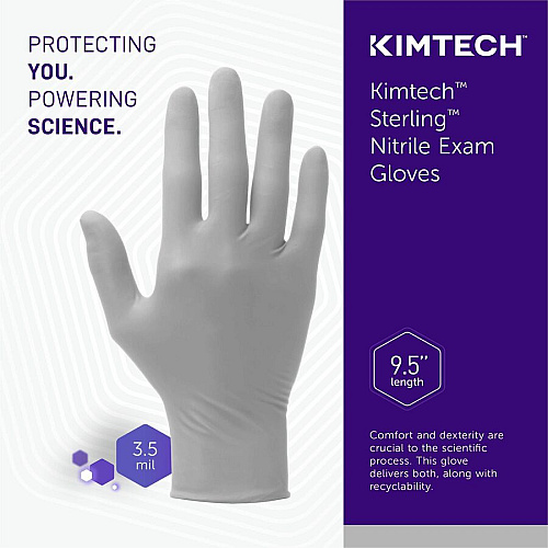 Kimberly-Clark Professional Sterling Nitrile Exam Gloves Small Size - For Right/Left Hand - Light Gray - Latex-free, Textured Fingertip, Non-sterile, Environmentally Safe - For Laboratory Application, Chemotherapy, Industrial - 200/Box - 10 / Ca (50706CT)