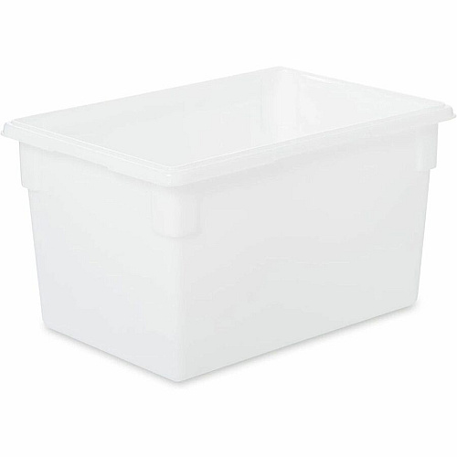 Rubbermaid Commercial 21.5-Gallon Food/Tote Boxes Transporting, Storing - Dishwasher Safe - Clear - Plastic, Polycarbonate Body - 6 / Carton (3301CLECT)