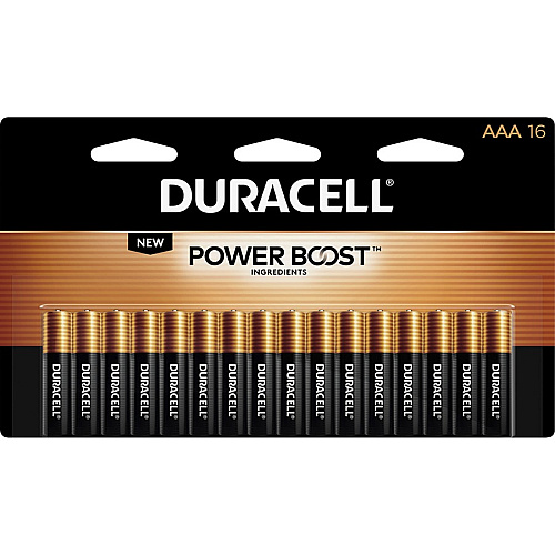 Duracell Coppertop Alkaline AAA Battery 16-Packs For Multipurpose - AAA - 1.5 V DC - 16/Pack - 20 / Carton (MN2400B16ZCT)