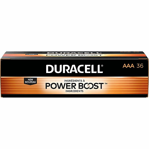 Duracell Coppertop Alkaline AAA Battery 36-Packs For Multipurpose - AAA - 1.5 V DC - 36/Pack - 4 / Carton (MN24P36CT)