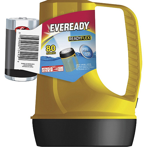 Eveready ReadyFlex LED Floating Lantern LED - 80 lm Lumen - 2 x D - Battery - Yellow - 4 / Carton (EVGPLN451CT)