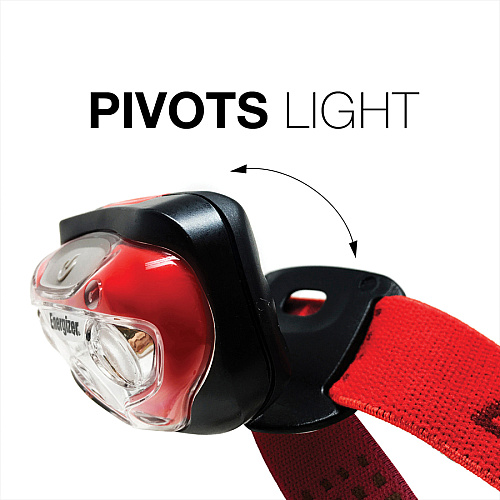 Energizer Vision HD LED Headlamp LED - 150 lm Lumen - 3 x AAA - Impact Resistant, Water Resistant, Shatter Proof - Red - 4 / Carton (HDB32ECT)