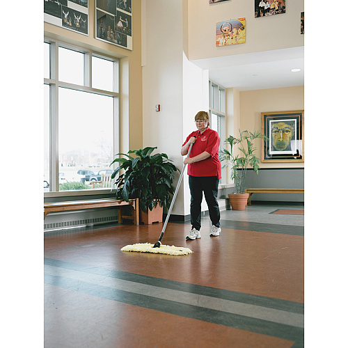 Rubbermaid Commercial Snap-On Dust Mop Handle 60" Length - Black - Fiberglass - 12 / Carton (M146CT)
