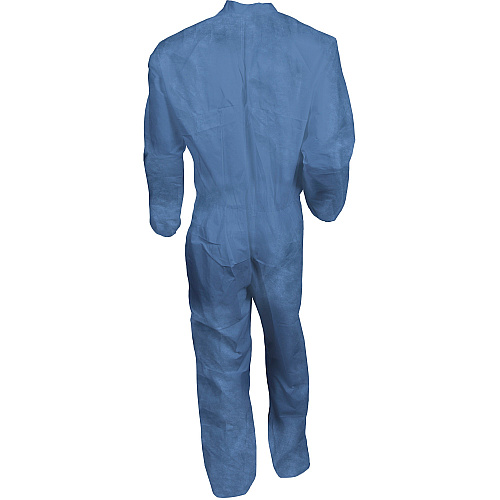 Kleenguard A60 Coveralls - Zipper Front, Storm Flap, Elastic Back, Wrists & Ankles Recommended for: Manufacturing, Maintenance, Laboratory, Emergency, Healthcare - Extra Large - Liquid, Chemical, Pathogen, Blood, Particulate, Splash Protection - Z (45004)